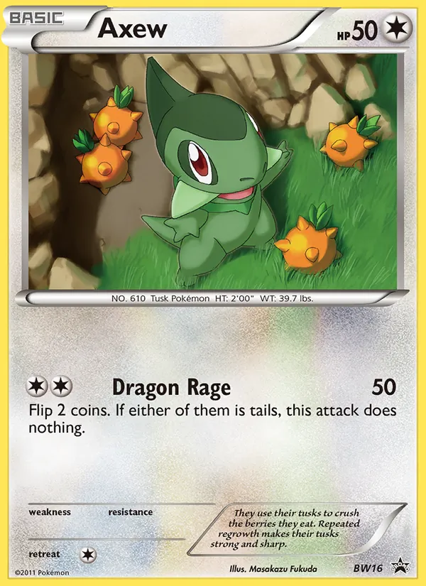 Axew #BW16, BW Black Star Holo, TCGdex reference
