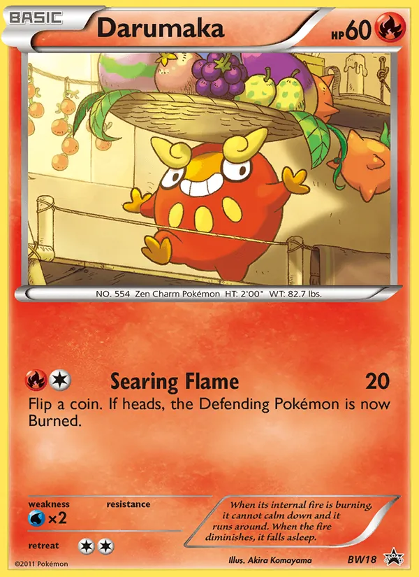 Darumaka #BW18, BW Black Star Holo, TCGdex reference