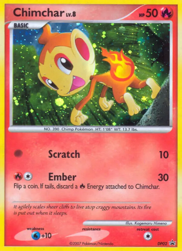 Chimchar #DP02, DP Black Star Promos English Cosmos Holo, TCGdex reference