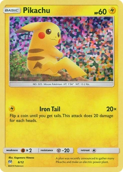 Pikachu #06, English McDonald's Collection 2019 promo, reference image