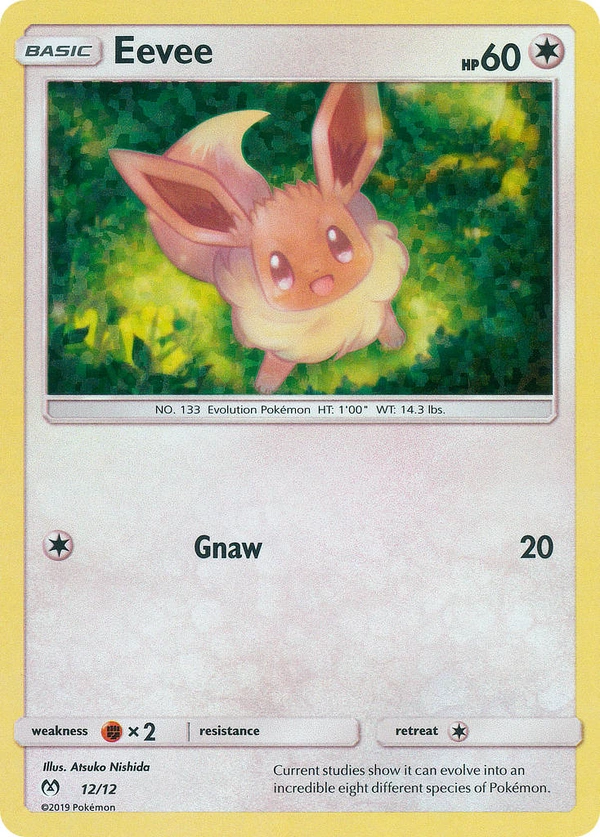 Eevee #12, English McDonald's Collection 2019 promo, reference image