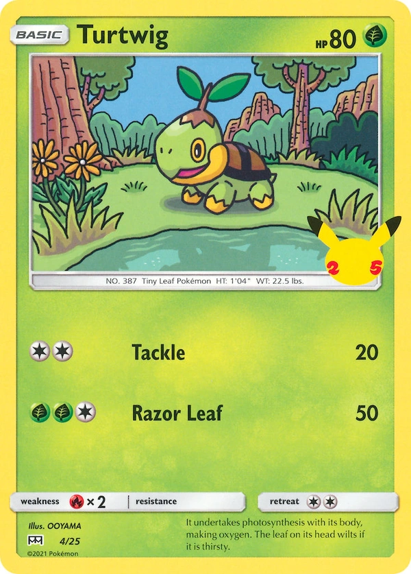 Turtwig #04, English McDonald's Collection 2021 promo, reference image