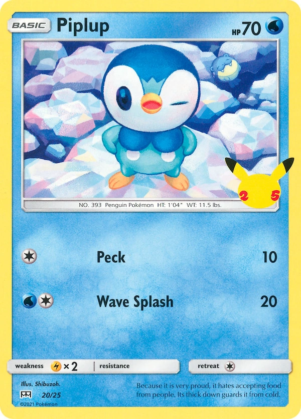 Piplup #20, English McDonald's Collection 2021 promo, reference image