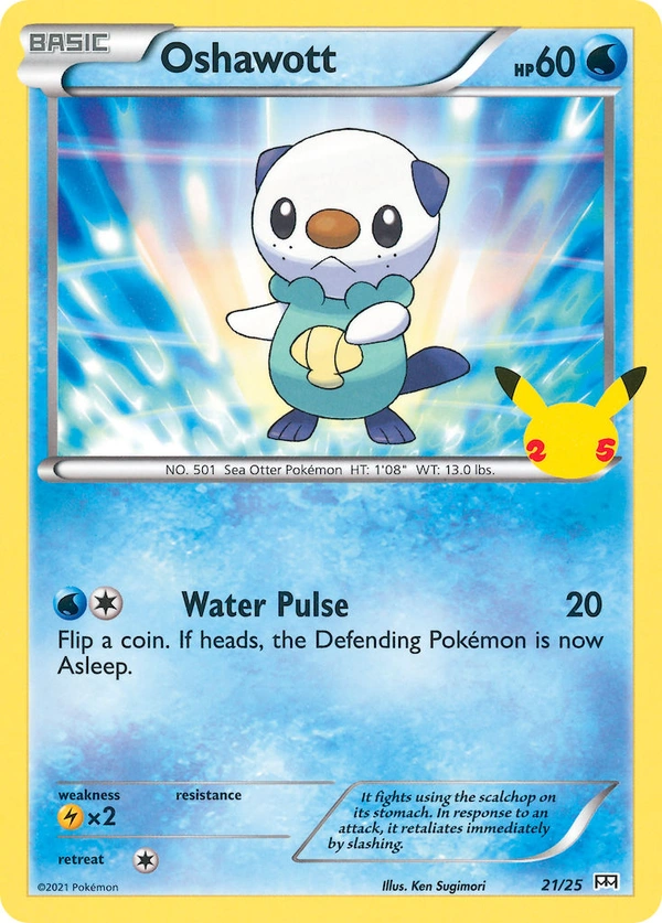 Oshawott #21, English McDonald's Collection 2021 promo, reference image