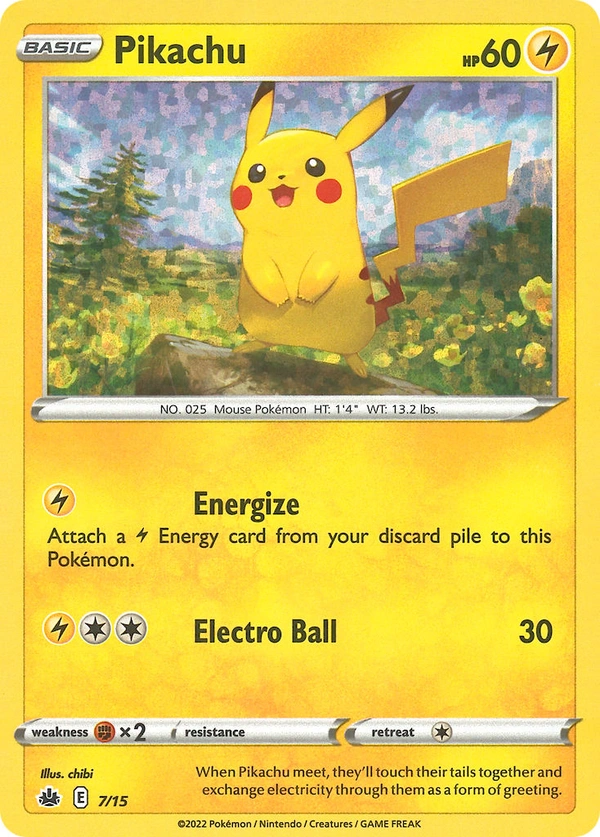Pikachu #07, English McDonald's Collection 2022 promo, reference image