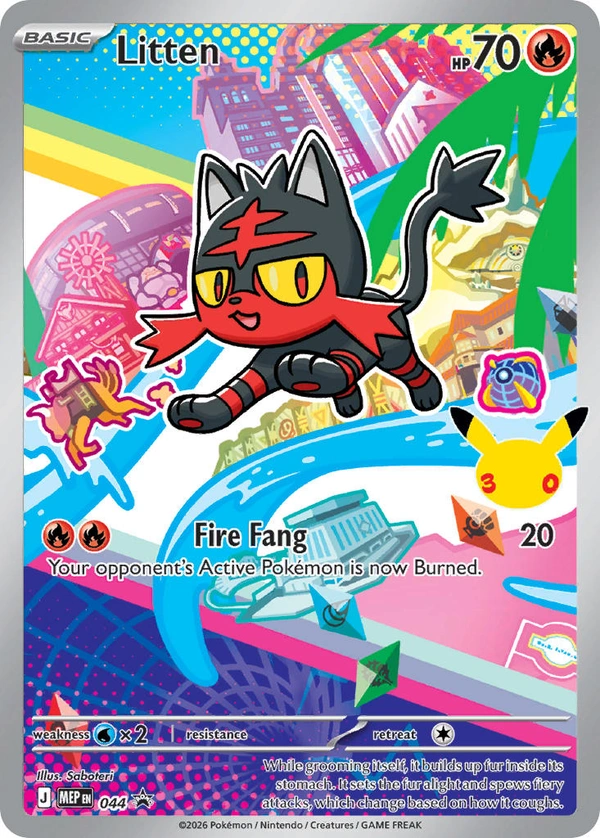 Litten #044, English MEP Black Star Promos promo, reference image