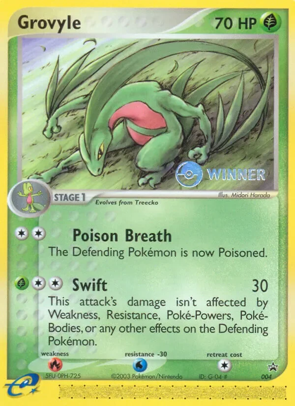 Grovyle #004, Nintendo Black Star Winner, TCGdex reference