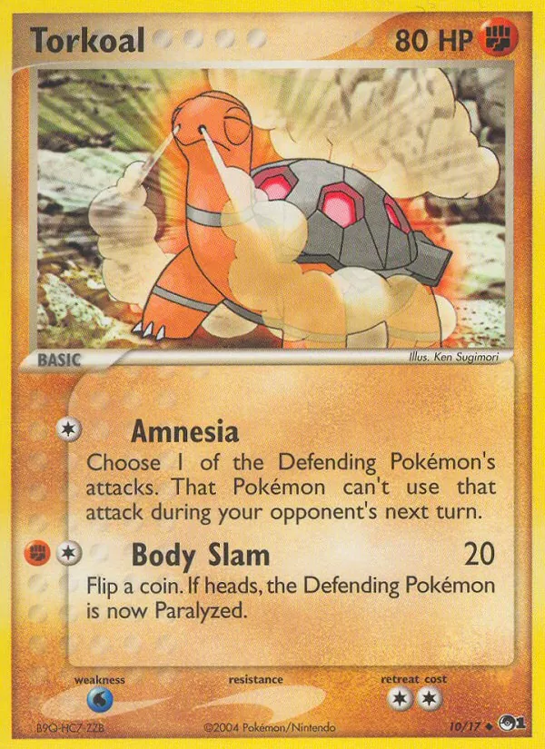 Torkoal #10, POP Series 1 Non Holo, TCGdex reference