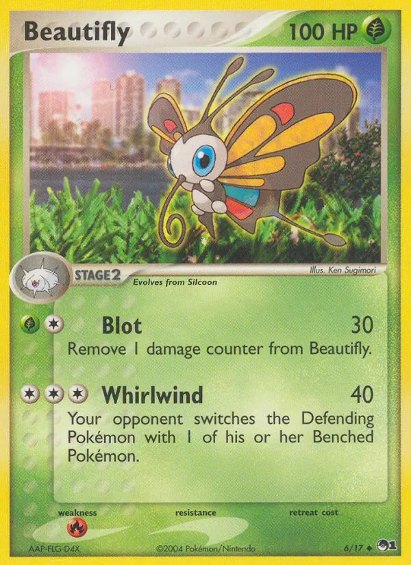 Beautifly #6, POP Series 1 Non Holo, TCGdex reference