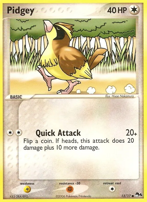 Pidgey #12, POP Series 4 Non Holo, TCGdex reference