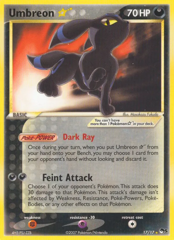 Umbreon ★ #17, POP Series 5 Non Holo, TCGdex reference
