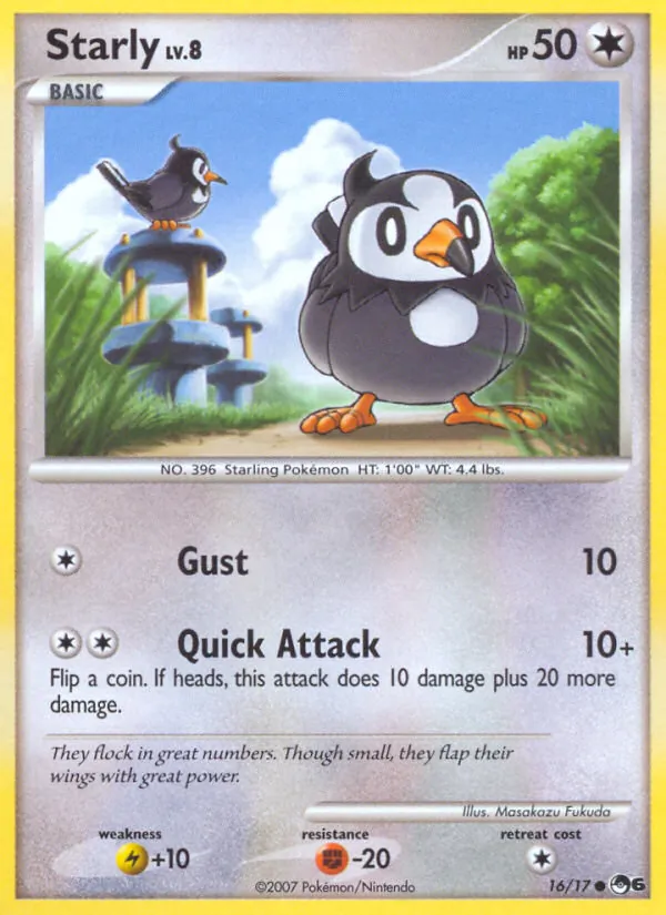 Starly #16, POP Series 6 Non Holo, TCGdex reference
