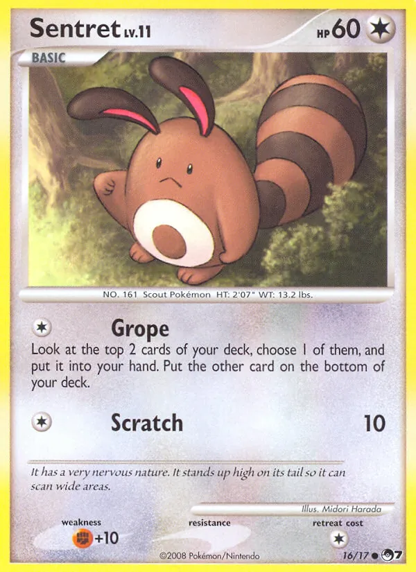 Sentret #16, POP Series 7 Non Holo, TCGdex reference
