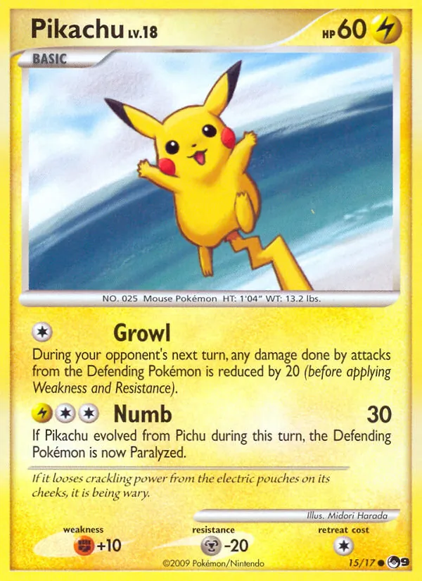 Pikachu #15, POP Series 9 Non Holo, TCGdex reference