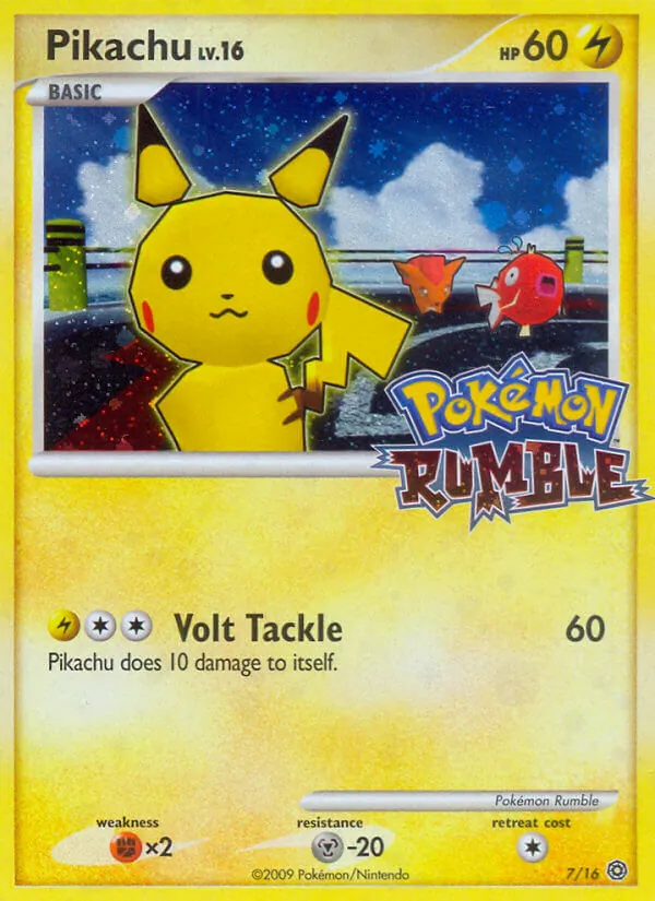 Pikachu #7, Pokémon Rumble Standard print, TCGdex reference
