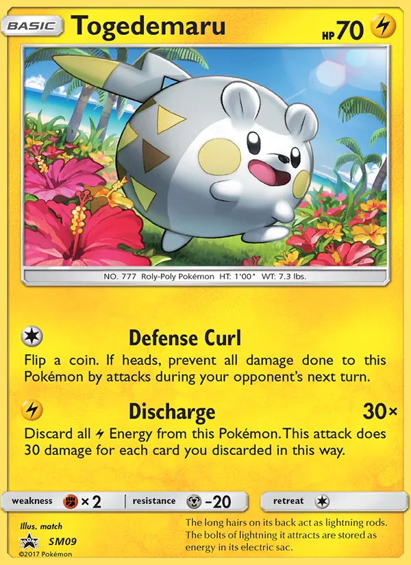 Togedemaru #SM09, SM Black Star Holo, TCGdex reference