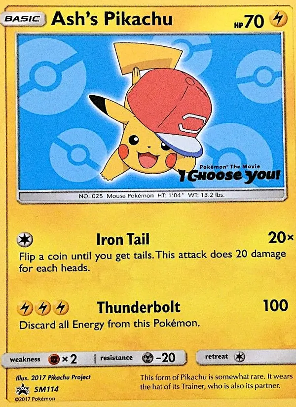 Ash's Pikachu #SM114, SM Black Star Holo, TCGdex reference