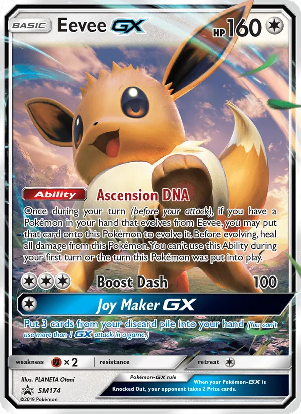 Eevee GX #SM174, SM Black Star Holo, TCGdex reference