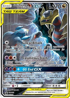 Garchomp & Giratina GX #SM193, English SM Black Star Promos promo, reference image
