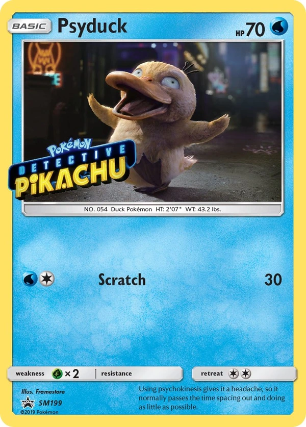 Psyduck #SM199, English SM Black Star Promos promo, reference image