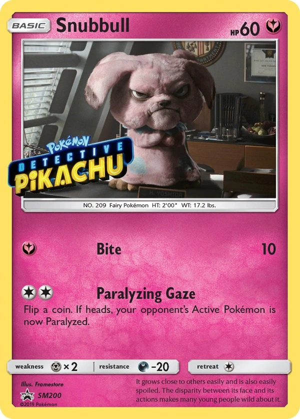 Snubbull #SM200, English SM Black Star Promos promo, reference image