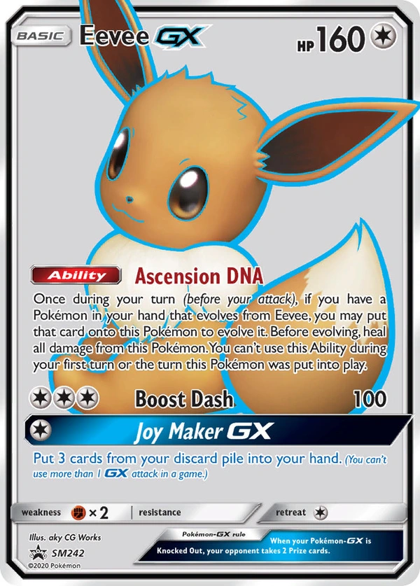 Eevee GX #SM242, English SM Black Star Promos promo, reference image