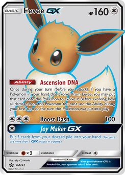 Eevee GX #SM242, English SM Black Star Promos promo, reference image