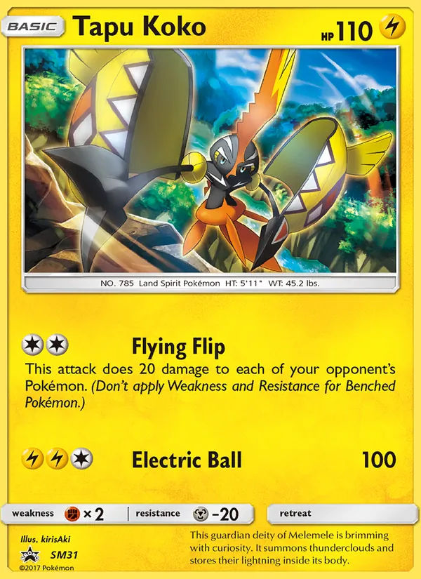 Tapu Koko #SM31, SM Black Star Holo, TCGdex reference