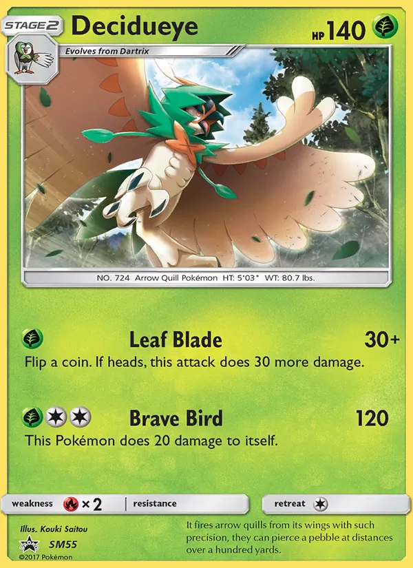 Decidueye #SM55, SM Black Star Holo, TCGdex reference