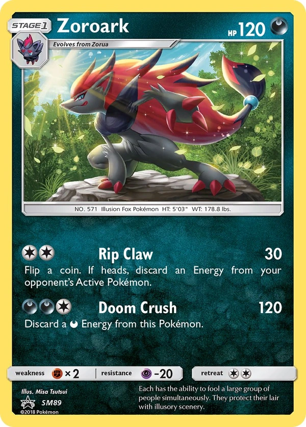 Zoroark #SM89, English SM Black Star Promos promo, reference image