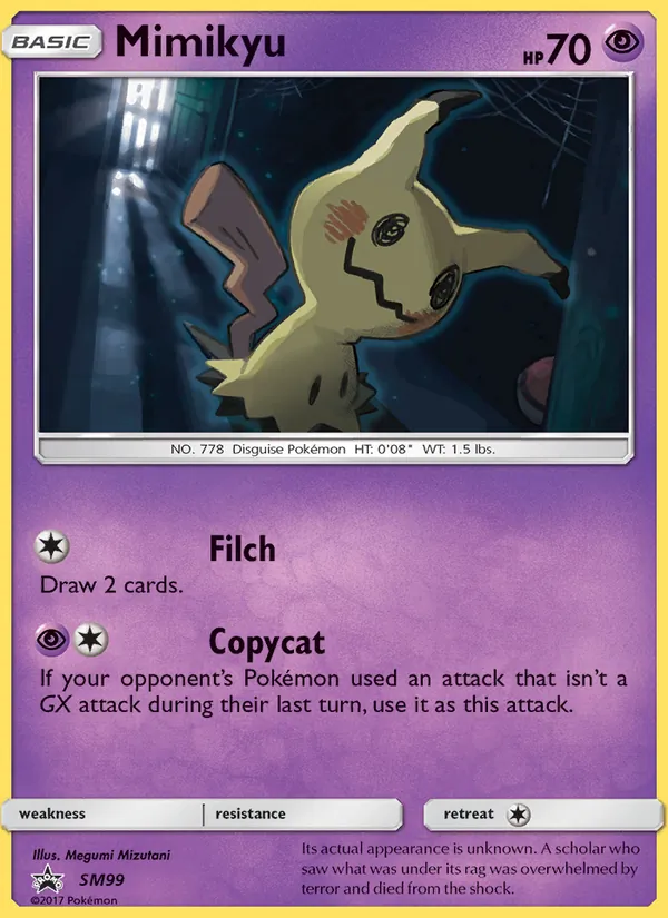 Mimikyu #SM99, SM Black Star Holo, TCGdex reference