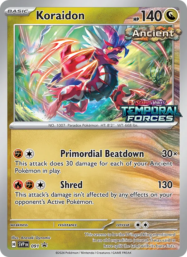 Koraidon 091, prerelease base reference scan