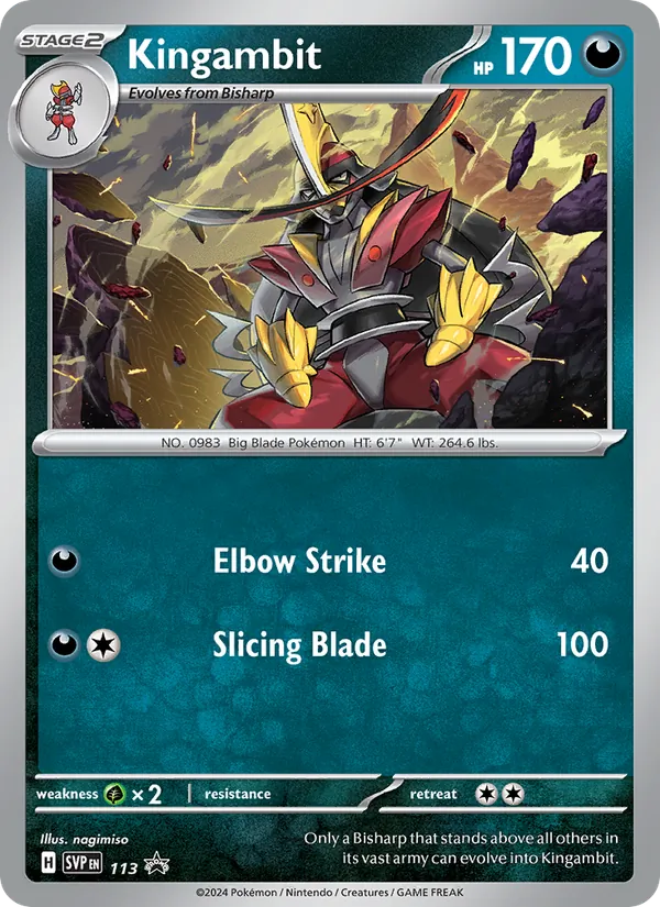Kingambit #113, SWSH Black Star Darkrai Deck, TCGdex reference