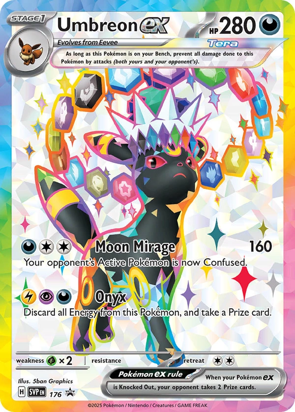Umbreon ex #176, English SVP Black Star Promos promo, reference image
