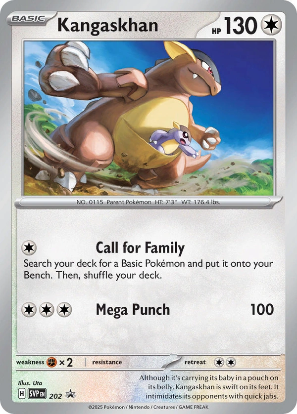 Kangaskhan #202, English SVP Black Star Promos promo, reference image