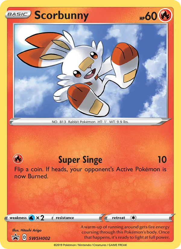 Scorbunny #SWSH002, SWSH Black Star Holo, TCGdex reference
