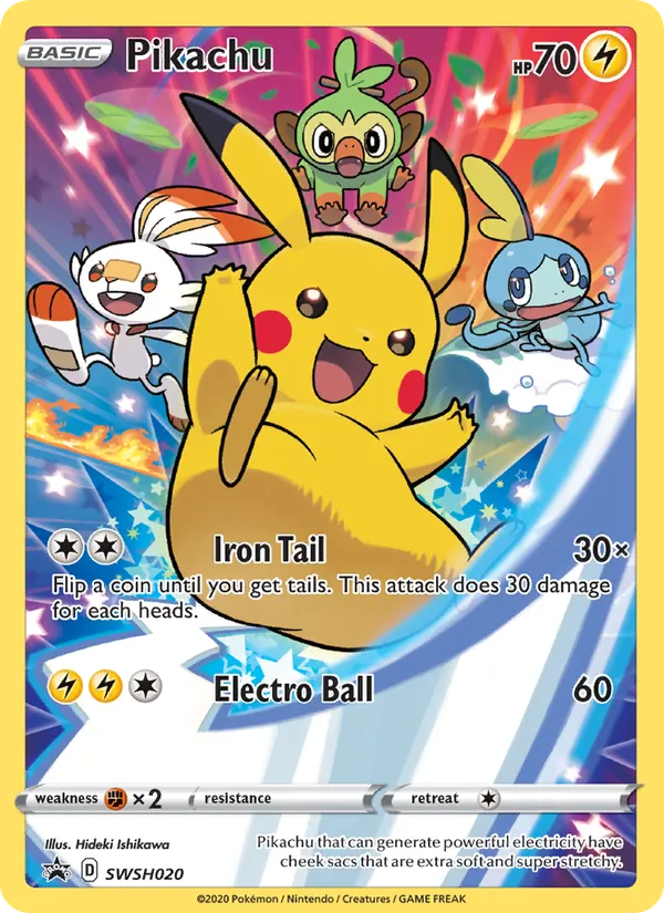 Pikachu #SWSH020, SWSH Black Star Holo, TCGdex reference