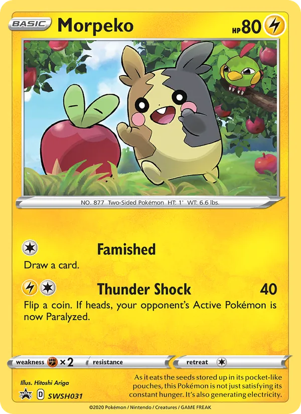 Morpeko #SWSH031, SWSH Black Star Holo, TCGdex reference