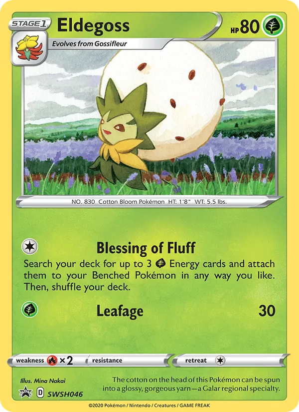 Eldegoss #SWSH046, SWSH Black Star Holo, TCGdex reference