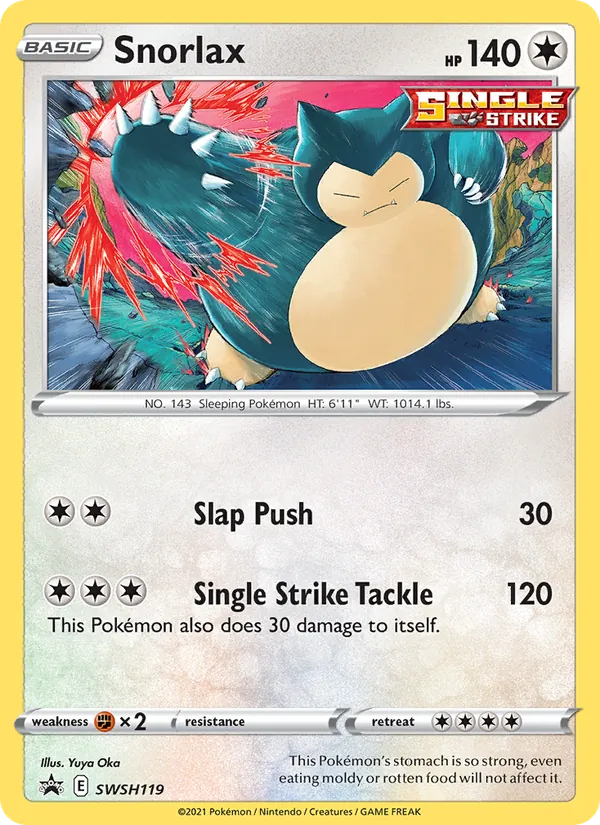 Snorlax #SWSH119, SWSH Black Star Holo, TCGdex reference