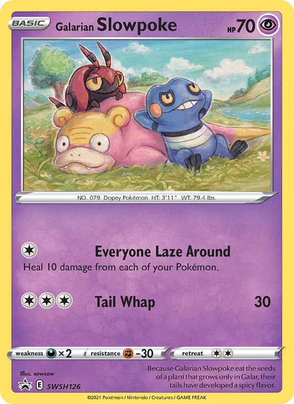 Galarian Slowpoke #SWSH126, SWSH Black Star Holo, TCGdex reference