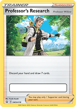Professor's Research #SWSH178, English promo official card database image (line holo pattern not shown)
