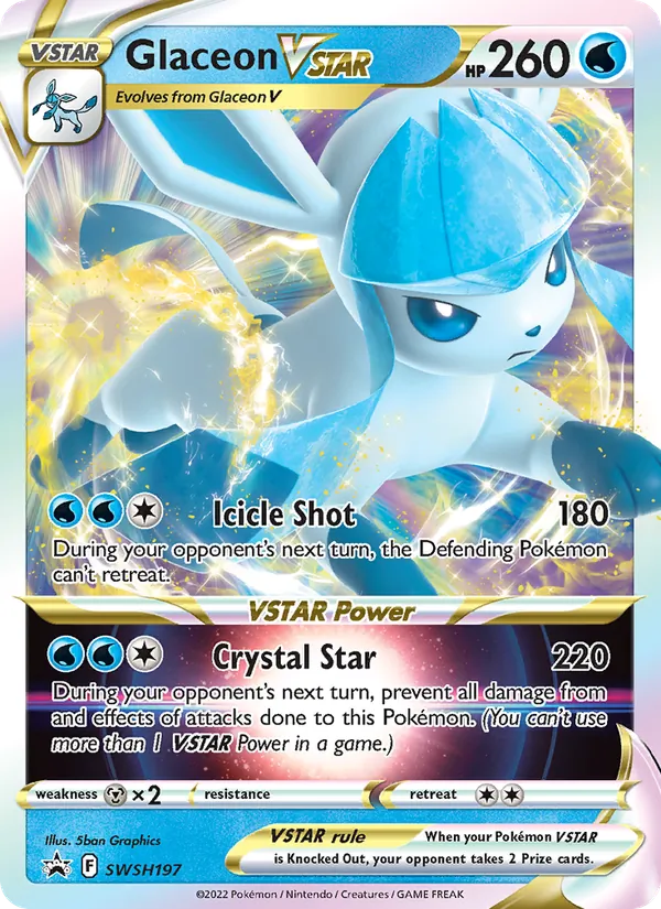 Glaceon VSTAR #SWSH197, SWSH Black Star Holo, TCGdex reference