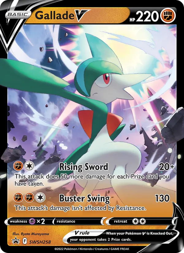 Gallade V #SWSH258, SWSH Black Star Holo, TCGdex reference
