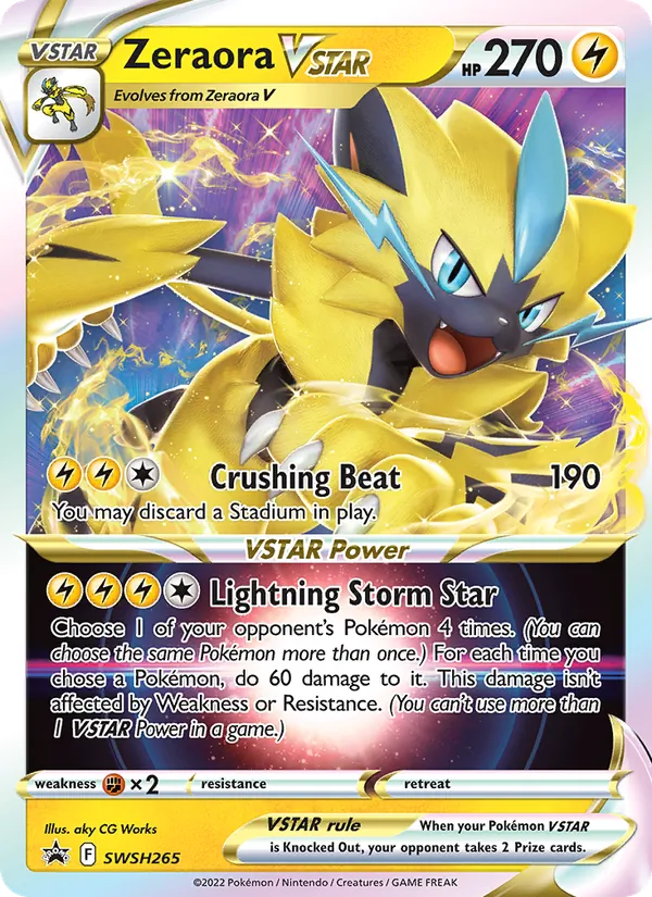 Zeraora VSTAR #SWSH265, SWSH Black Star Holo, TCGdex reference