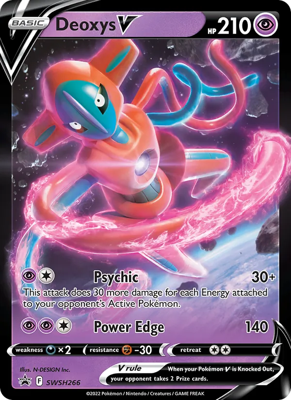 Deoxys V #SWSH266, SWSH Black Star Holo, TCGdex reference