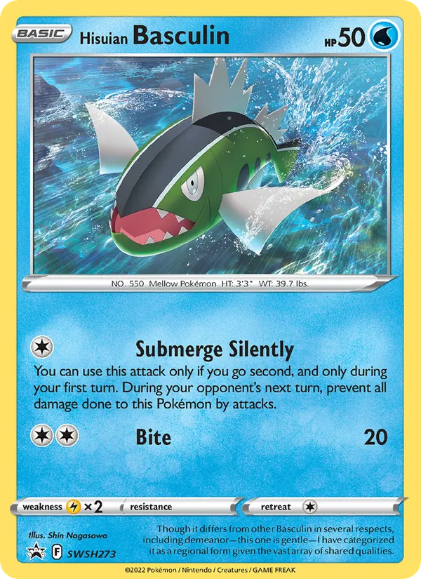 Hisuian Basculin #SWSH273, SWSH Black Star Holo, TCGdex reference