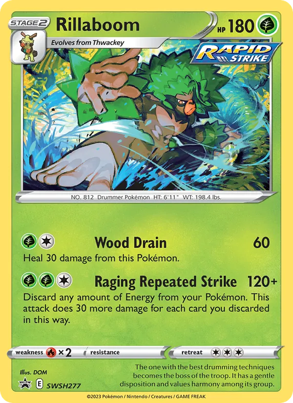 Rillaboom #SWSH277, SWSH Black Star Holo, TCGdex reference