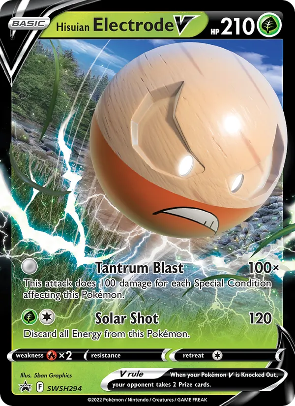 Hisuian Electrode V #SWSH294, SWSH Black Star Holo, TCGdex reference