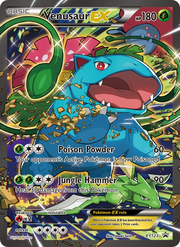 Venusaur EX #XY123, XY Black Star Holo, TCGdex reference